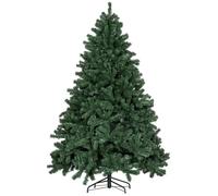 HOMCOM Sapin de Noël Artificiel 210 cm avec Support Acier Pliable Vert | Arbre de Noël, 1674 Branches Épines, Effet Réaliste