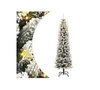 VIDAXL Sapin de Noël avec LED et neige floquée - 180 cm
