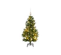 vidaXL Sapin de Noël artificiel articulé 150 LED et boules 150 cm