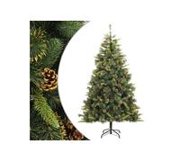 Sapin de Noël artificiel articulé avec pommes de pin 180 cm vert G