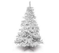 Sapin de Noël Artificiel Blanc 210 cm - Effet Enneigé Réaliste - 1128 Branches - Ambiance Féérique pour des Fêtes Magiques