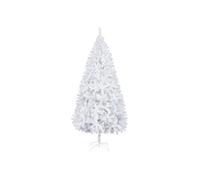 Sapin de Noël artificiel de 180 cm, sapin réaliste, UWOT, avec 650 branches et un socle métallique, blanc