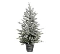 Sapin de Noël Artificiel en Pot Frosty 100cm Blanc