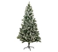 Sapin de Noël Artificiel Enneigé 210 cm - 1050 Branches PVC - Grand Sapin avec Pied Métal - Effet Neige Réaliste - Montage Facile