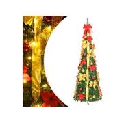 vidaXL Sapin de Noël artificiel escamotable 100 LED vert 150 cm