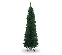 Sapin de Noël Artificiel Fin de 2,1 m, 625 Pointes Pointues, Support en métal, décorations de Maison de Vacances