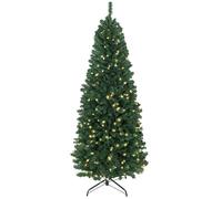 HOMCOM Sapin de Noël Artificiel 180 cm LED Synchronisées Colorées Vert