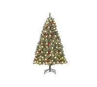 Sapin de Noël artificiel illuminé Black Box Trees Kaprun Vert Plastique H180xl108xL108cm