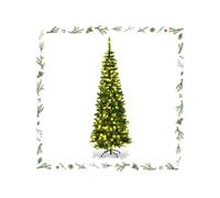 Sapin de noël artificiel lumineux mince, 350 led lumière blanche chaude