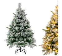 Giantex Sapin de noël artificiel 135 cm, arbre de noël lumineux décoratif Vert