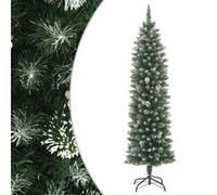 vidaXL Sapin de Noël artificiel mince 120 cm avec support PVC