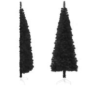 Sapin de Noël artificiel - MOTHINESSTO - Demi sapin noir - 180 cm - Économique - Peu encombrant