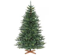 SALCAR Sapin de Noël Artificiel 180 cm, Sapin Vert avec Branches en PE et PVC, Idéal pour Maison, Salon et Bureau, Base en Bois