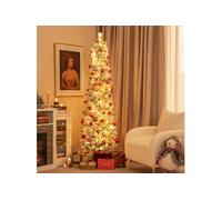 Sapin de Noël Artificiel Pré-éclairé 180 cm, 373 Pointes de Branches