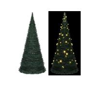 vidaXL Sapin de Noël Artificiel Pré-éclairé avec Guirlandes, Arbre de Noël avec LED, Décoration de Vacances, Ornement de 321525