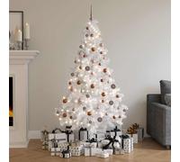 Sapin de Noël artificiel pré-éclairé PVC et Acier Décor sapin intérieur vidaXL v