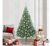 vidaXL Sapin de Noël artificiel pré-éclairé Vert 210 cm PVC
