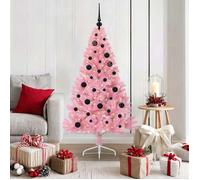 Sapin de Noël artificiel pré-éclairé - VIDAXL - 3397064 - Rose - 150 cm - LED blanc chaud