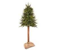 Sapin de Noël artificiel - SPRINGOS - Épicéa naturel sur tronc - 150 cm - Durable - Facile à monter