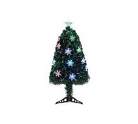 Sapin de Noël artificiel, UWOT, avec 12 lumières en forme de flocons de neige, matériau PVC, base en plastique