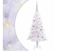 Sapin de Noël artificiel - vidaXL - 120 cm - Blanc - PVC et acier - 150 LED - 8 modes d'éclairage - Connexion USB