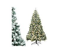 Sapin de Noël avec Lumière LED, Arbre de Noël Artificiel Enneigé 135cm