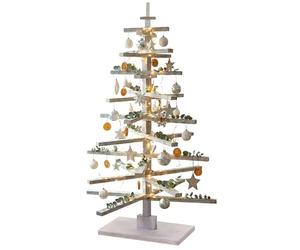 Sapin de Noël décoratif HWC-H77 Shabby-Look Blanc