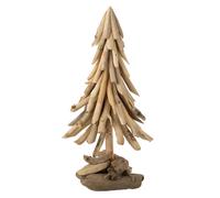 Sapin de Noël en Bois Flotté Chalet 50cm Naturel