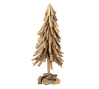 Sapin de Noël en Bois Flotté Chalet 70cm Naturel