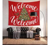 Sapin De Noël En Forme De Cloche Noël Tapisserie Décoration Murale | Tapisserie Murales Décoration Murale En Tissu Texte De Dessin Animé Pour Chambre Salon Collège Dortoir Tenture Murale 150×150Cm