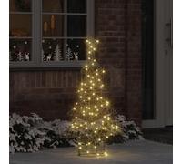 Sapin de Noël en rotin 150 cm avec 120 LED blanc chaud alimenté par USB pour salon, fenêtre, décoration de l'Avent