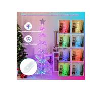 Sapin de Noël en Spirale de 210 cm avec 341 Lumières LED Colorées, Bureau