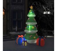 vidaXL Sapin de Noël Gonflable LED - Multicolore 240 cm