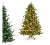 Sapin de Noël Lumineux avec 8 Modes d'Eclairage, Base en Fer (180cm)