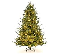 Sapin de Noël Lumineux avec 8 Modes d'Eclairage, Base en Fer (180cm)