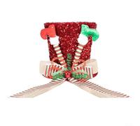 Sapin de Noël pliable en coton pour chapeau haut-de-forme | Construction légère, ajustement confortable, taille de 25 cm, parfait pour les fêtes, les séances photo