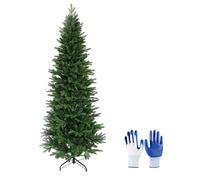 Sapin de Noel Sapin Artificiel Fin Etroit avec Support Métal Robuste Arbre | Branches en PVC, Dotées de 639 Extrémités, Montage Sur Support, Idéal pour la Maison ou Les Centres(65x120cm/26x47in)
