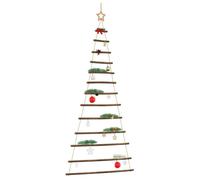 vidaXL Sapin de Noël suspendu 86 x 180 cm Branche naturelle Étoile supérieure
