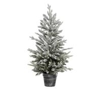 Feeric Lights & Christmas – Sapin de Noël Frosty 100 cm – Vert floqué blanc à paillettes