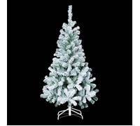 Feeric Lights et Christmas - Sapin de noël floqué 210cm Vert floqué Blanc