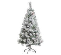 Feeric Lights et Christmas - Sapin de noël Minnesota 210cm Vert floqué Blanc