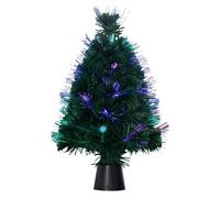Feeric Lights & Christmas - Arbre de Noël lumineux Budapest 45 cm, Vert, fibre optique multicolore