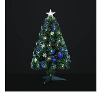 Feeric Lights & Christmas Sapin de Noël Vilnius 90 cm lumineux fibre optique 74 LED Vert