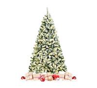 Sapin noel artificiel lumineux à charnière floquée avec 550 lumières led 230cm