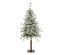 Sapin de Noël Artificiel Vert Clair enneigé avec Pied en Bois et métal H 150 cm - Feeric Christmas