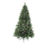 Feeric Lights et Christmas - Sapin de noël Wyoming Vert 210cm | Décoration de fête Noël - Pins et Baies Rouges - Grand Format 2 Mètres
