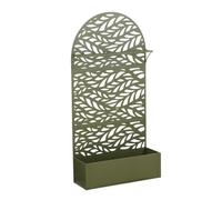 Mica Decorations Sapri Support pour plantes - Bac à plantes avec treillis pour plantes grimpantes - Support pour plantes autonome ou mural - 90 x 33 x 180 cm - Vert