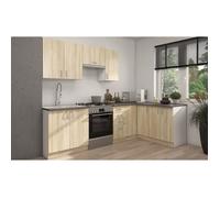 Stolarz-Lempert Cuisine modulable SARA Angle réversible Chêne Sonoma L270xL148 Sans plan de travail