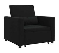 SARA@Fauteuil/Canapé avec design de Simple Noir 90x165x87 cm tissu - Fauteuil mixe 1 personne HO41597