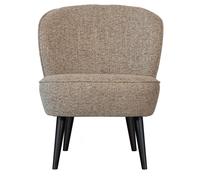 SARA - Fauteuil en tissu beige mélangé Naturel